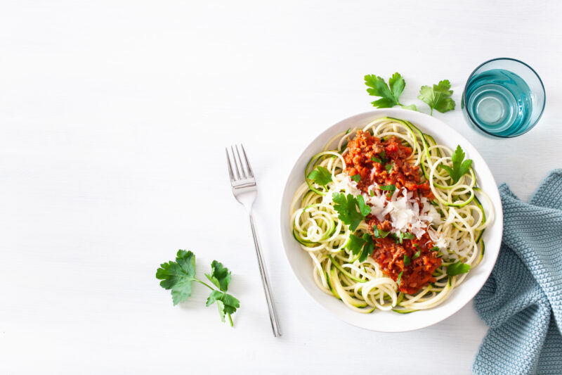 Zoodles with Meat Sauce