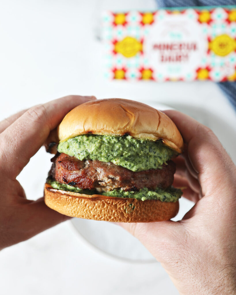 Spinach Artichoke Grilled Turkey Burgers