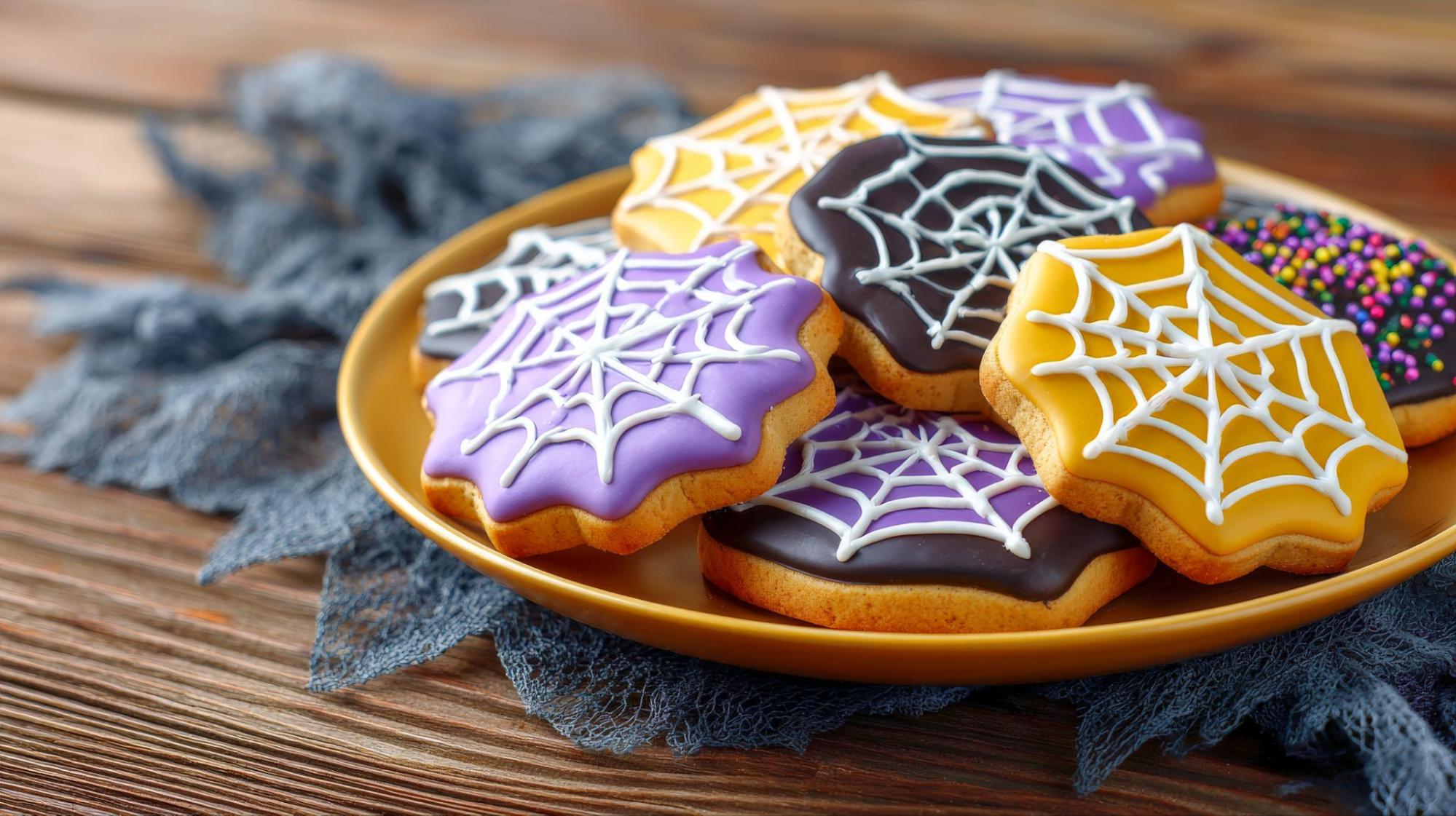 Creepy Crawly Spider Web Cookies