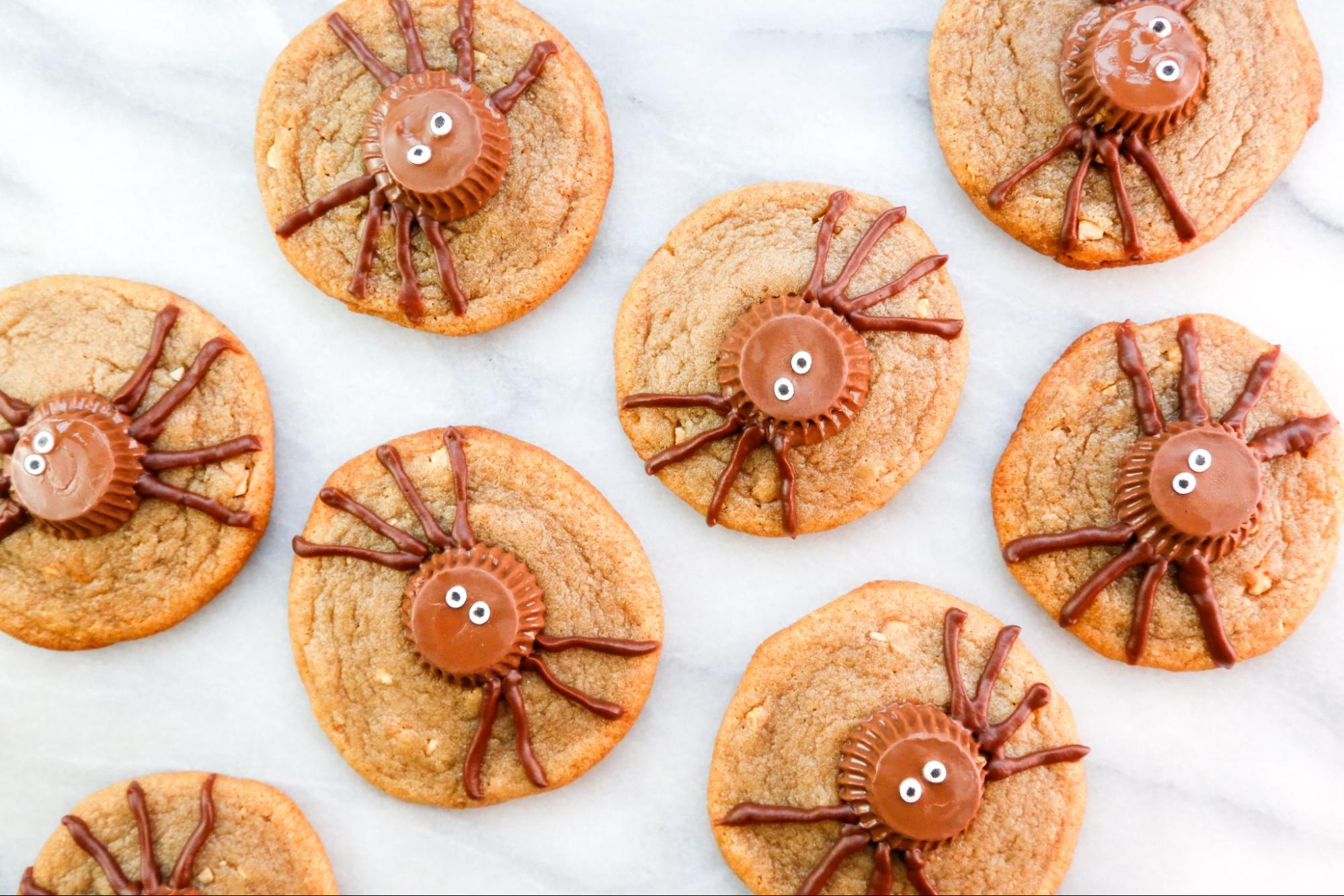Peanut Butter Spider Cookies