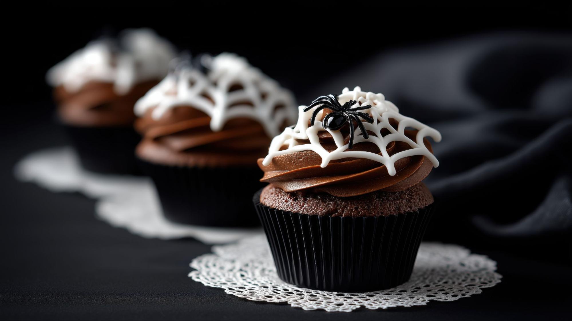 Spider Web Cupcakes